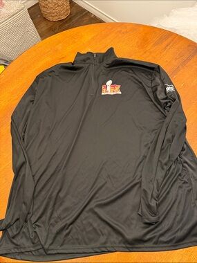 Men's Black Quarter-Zip Rash Guard with Embroidered Logo